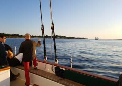 View of Newport while having an elite sailing experience - included in the A Night in Newport Tour.