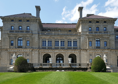 Front view of The Breakers Mansion