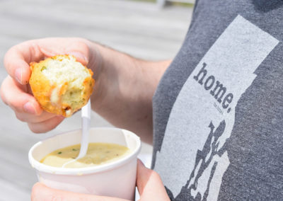 Close up view of a Beignet - a snack you won't miss during the Taste of Rhode Island Tour.