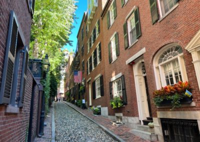 View of the Beacon Hill, Boston, Massachusetts.