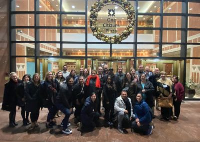 Group picture at the One Citizen Plaza building in Providence, RI.