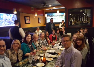 After dinner pose of tourists who enjoyed their meal - an experience included in the Dine Around Providence Tour.