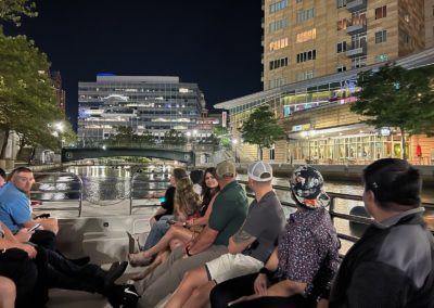 View of Newport at Night by the Providence River - included in the Dinner and a Cruise Tour.