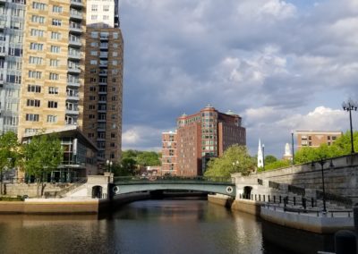 View of the Providence Riverwalk taken during the Discover Providence Tour.