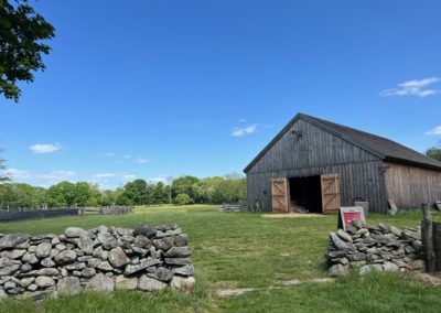 A barn inside the Coggeshall Farm Museum - a destination included in the Life by the Bay Tour.