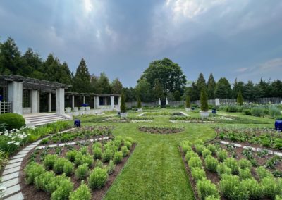 View of the landscape inside The Blue Garden - a destination included in the Magnificent Gardens of Rhode Island Tour.