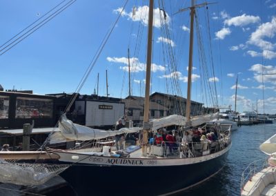 The Aquidneck Preparing to sail with tourists on board - an activity included in the Newport Sail Tour.