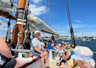 View of the Mancini Center by the sea - a destination included in the Newport Sail and Lunch at Boat House Tour.