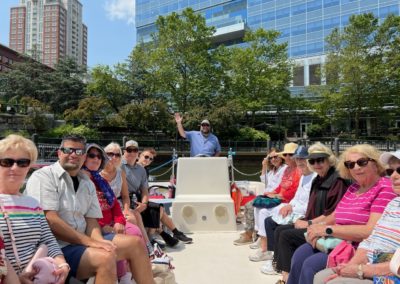 View of the Providence River on a cruise - an activity included in the Providence by Road and by River 21 Tour.