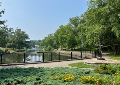 View of the Gazebo and the pond at Roger Williams Park - an experience included in the Rhode Island in a Day Tour.