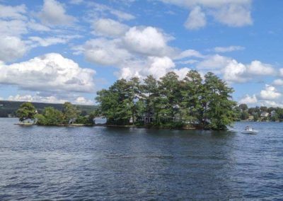 Back View of a lake house in Webster Lake or lake of Char­gogg­a­gogg­man­chaugg­a­gogg­chau­bun­a­gung­a­maugg.