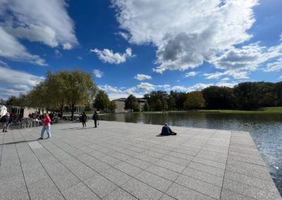 The pond at the Clark Art Institute - a view included in the Beauty of the Berkshires Tour.