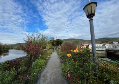 View of the other end of the Bridge of Flowers - an experience included in the Beauty of the Berkshires Tour.