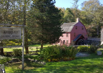 View of the Gilbert Stuart Birthplace & Museum - an experience included in the Springtime in New England Tour.